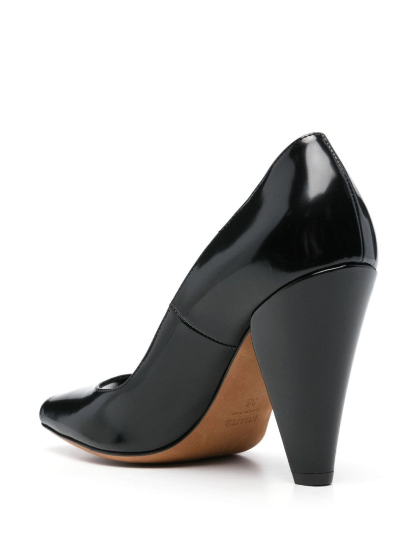 Black Leather Pumps 2
