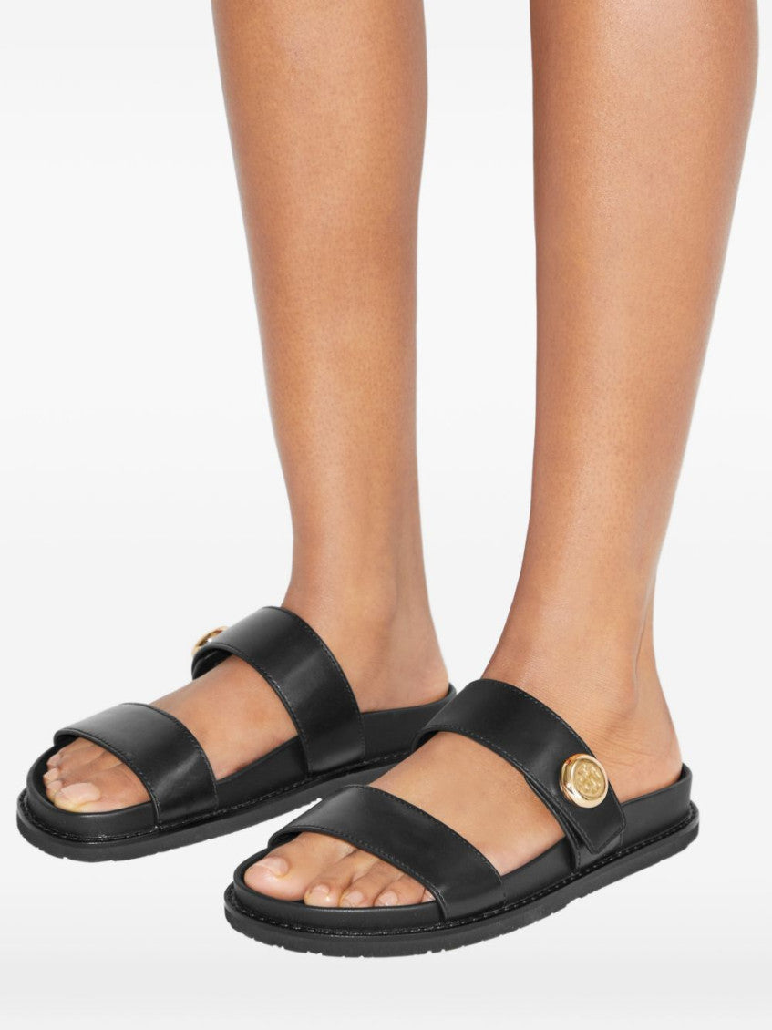 Black Romy Sport Leather Sandals 2