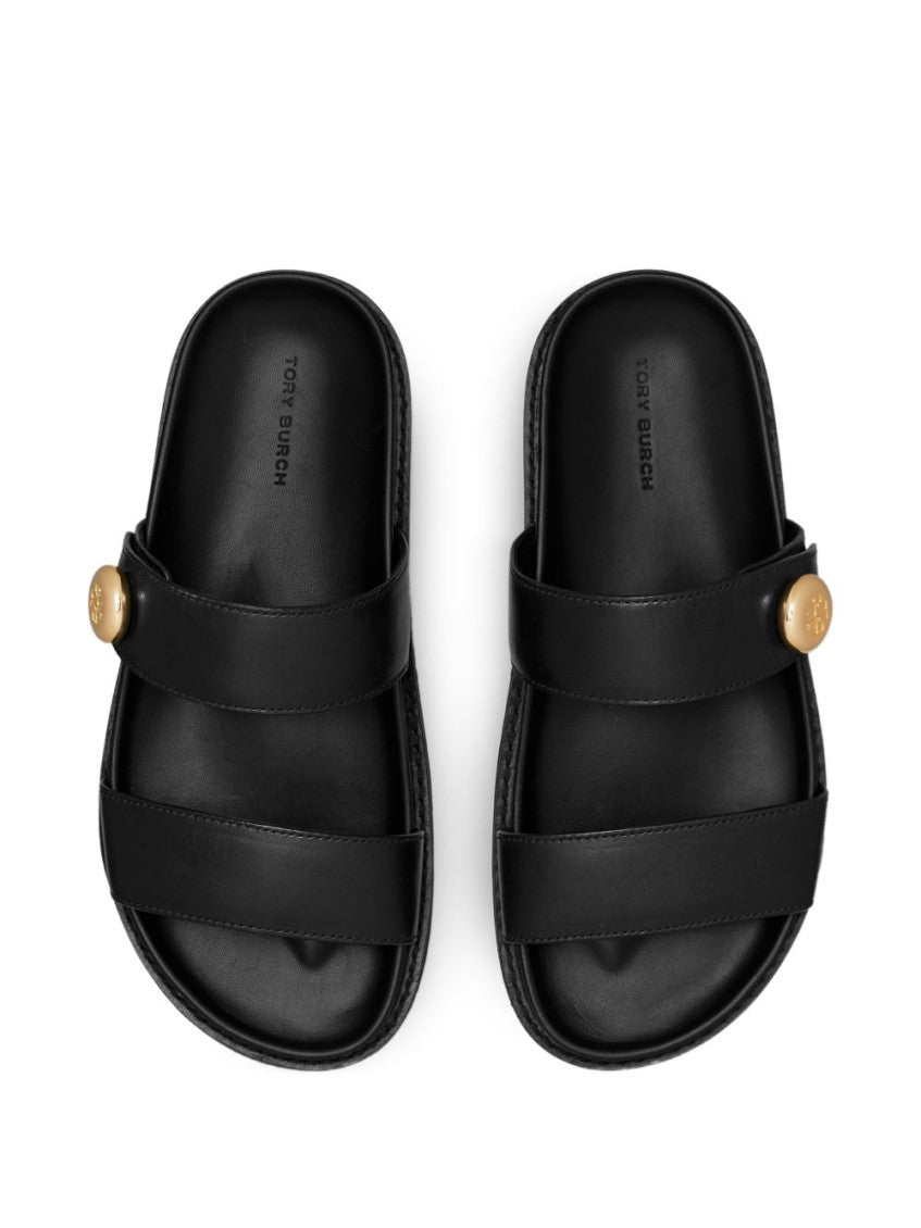 Black Romy Sport Leather Sandals 5