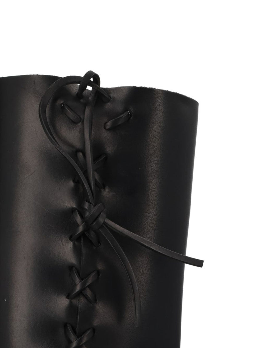 Black Roxanne Leather Boots 2