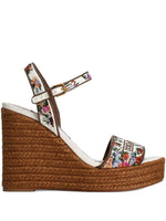 White Floral Logo Wedges 1