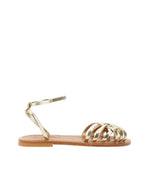 Golden Ankl-strap Sandals 1