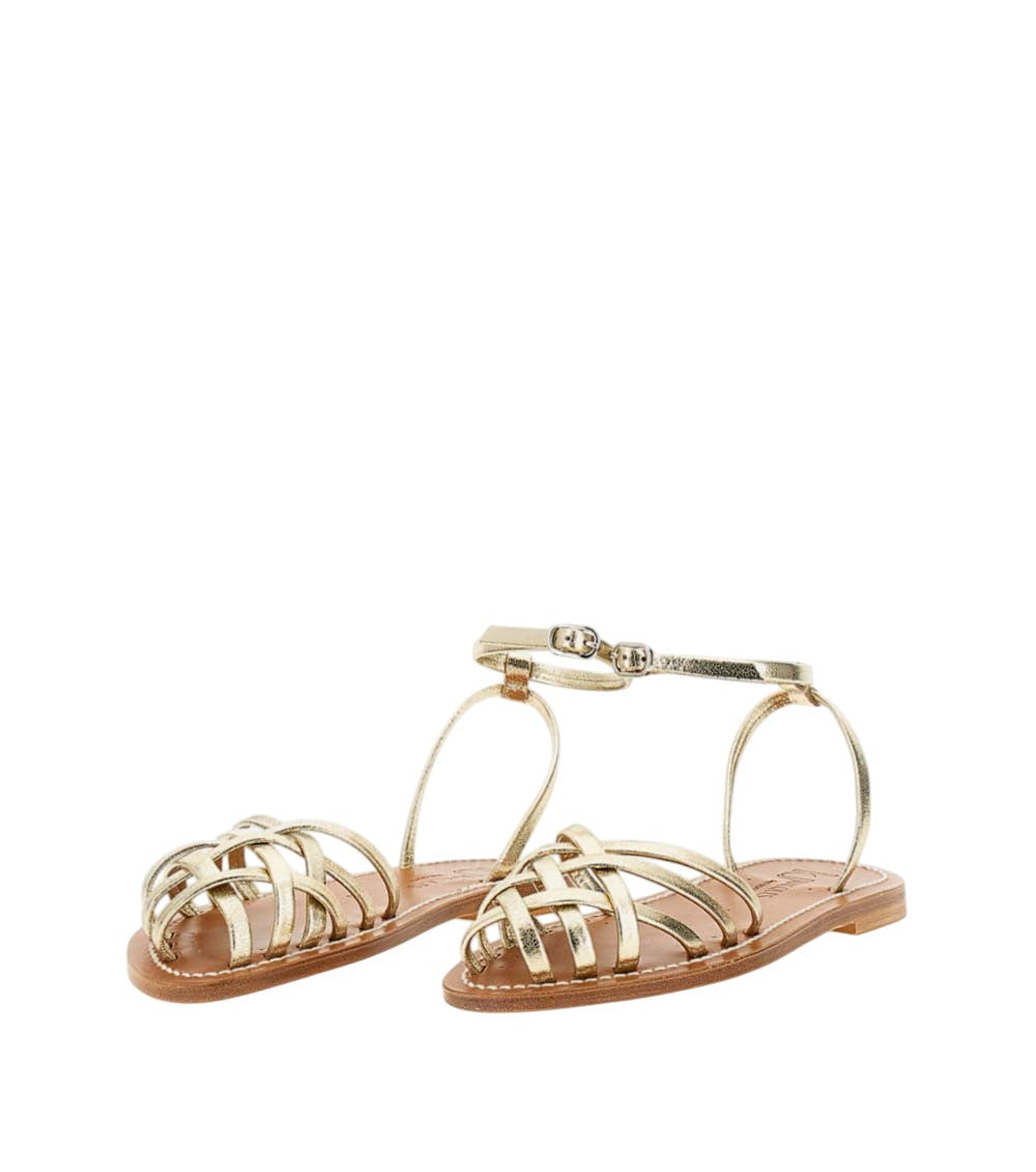 Golden Ankl-strap Sandals 2