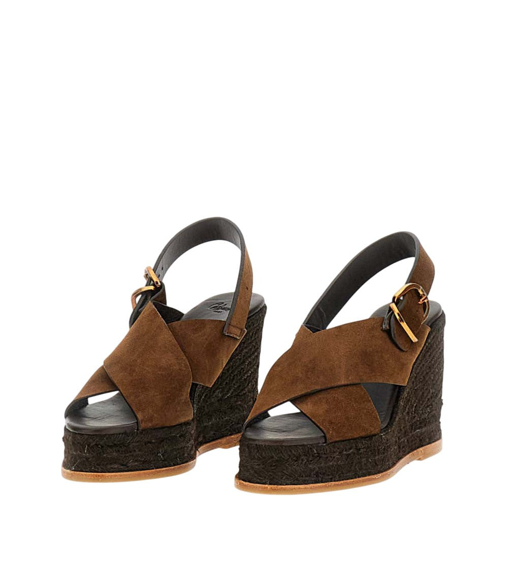 Brown Slingback Wedges 2