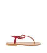 Red T-strap Sandals 1