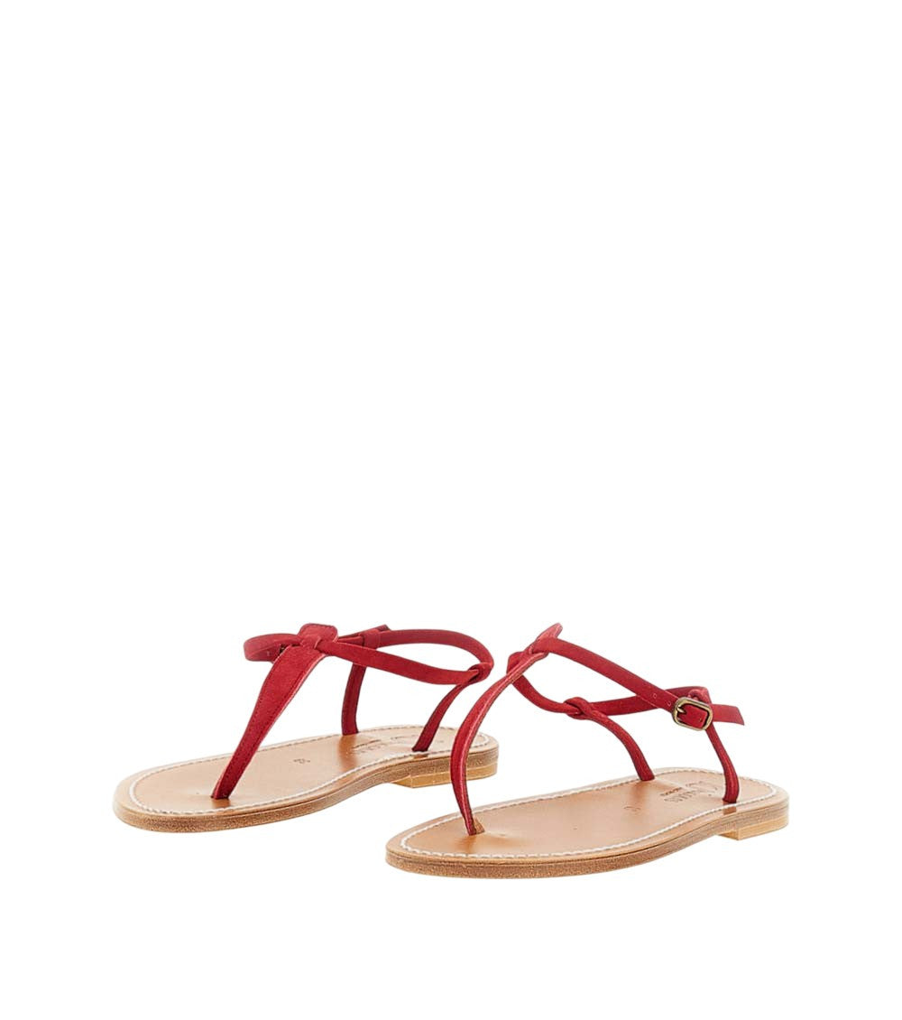 Red T-strap Sandals 2