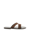 Dark Brown Slip-on Sandals 1