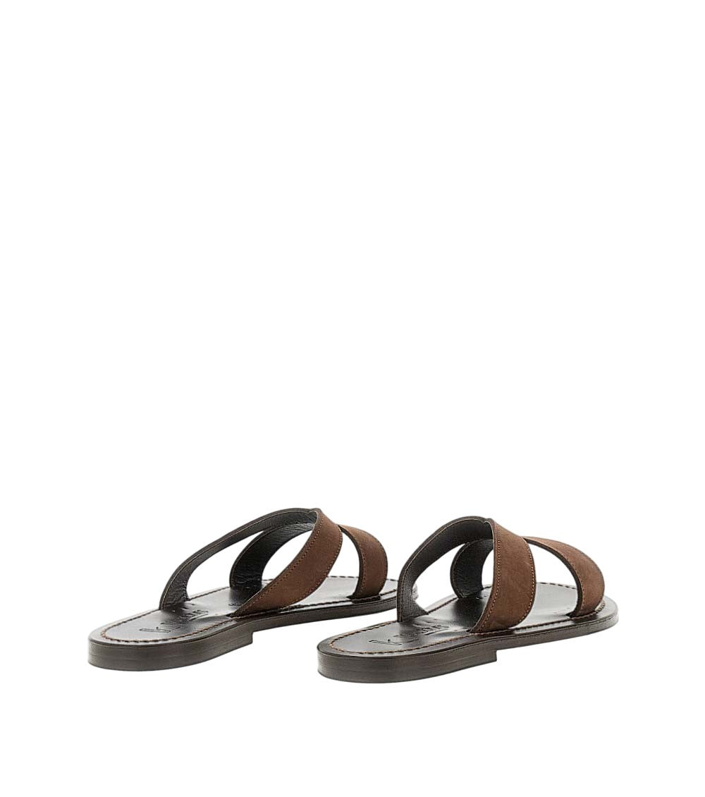 Dark Brown Slip-on Sandals 3