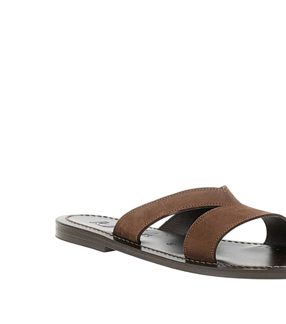 Dark Brown Slip-on Sandals 4