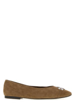 Brown Logo Ballet Flats 1
