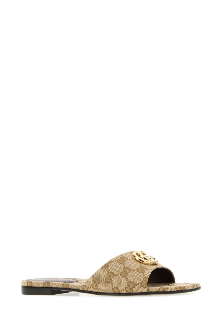 Beige Logo Sandals 2