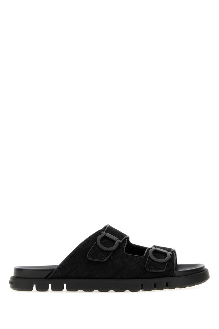 Black Slip-on Sandals 1