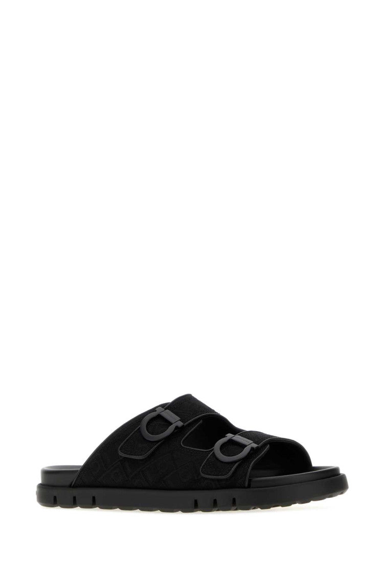 Black Slip-on Sandals 2