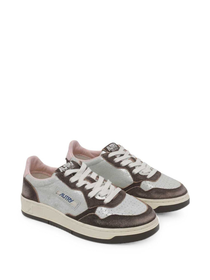 Brown Color Block Sneakers 2