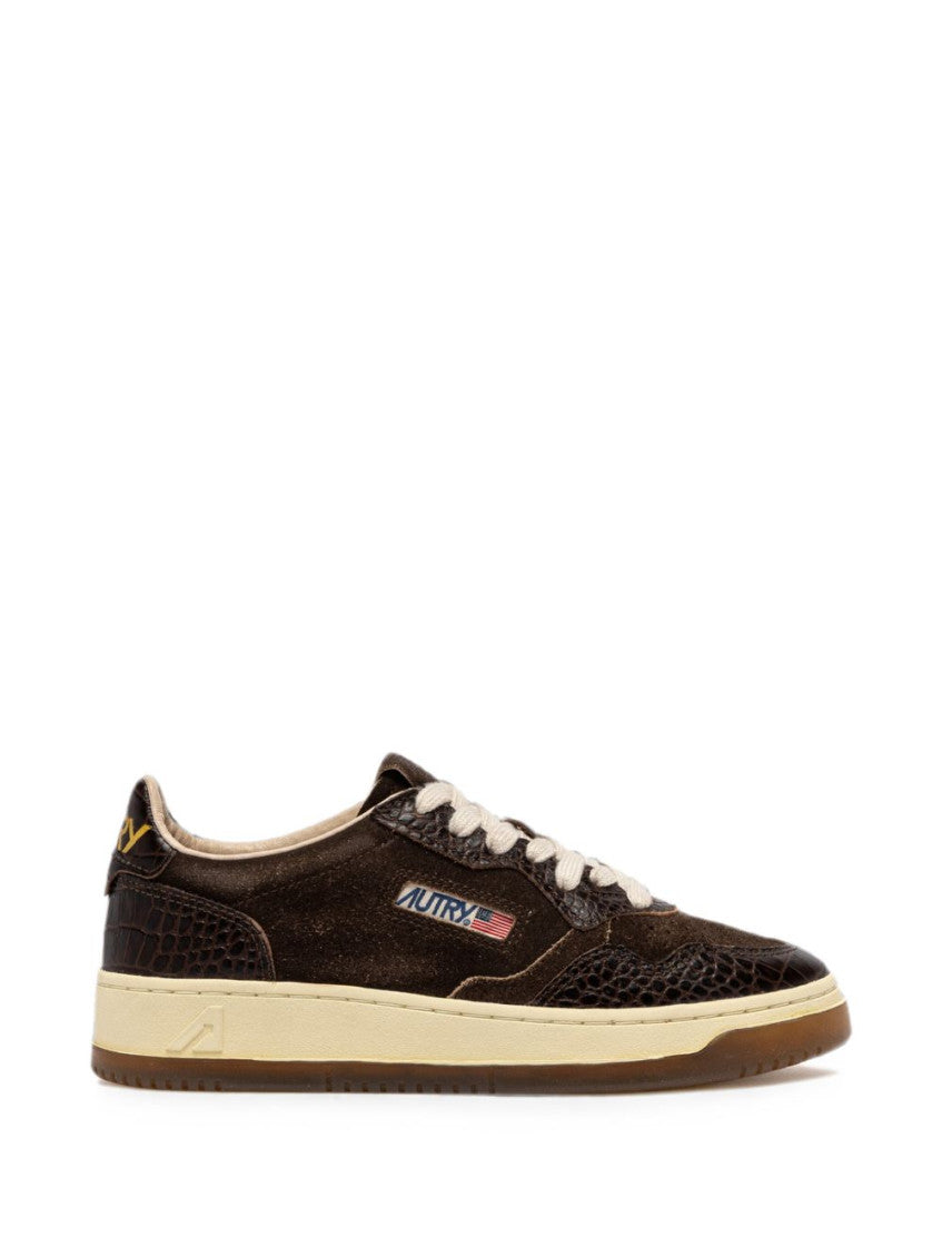 Brown Logo Sneakers 1