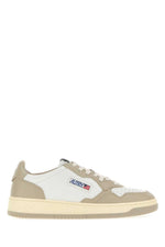 Beige Color Block Sneakers 1