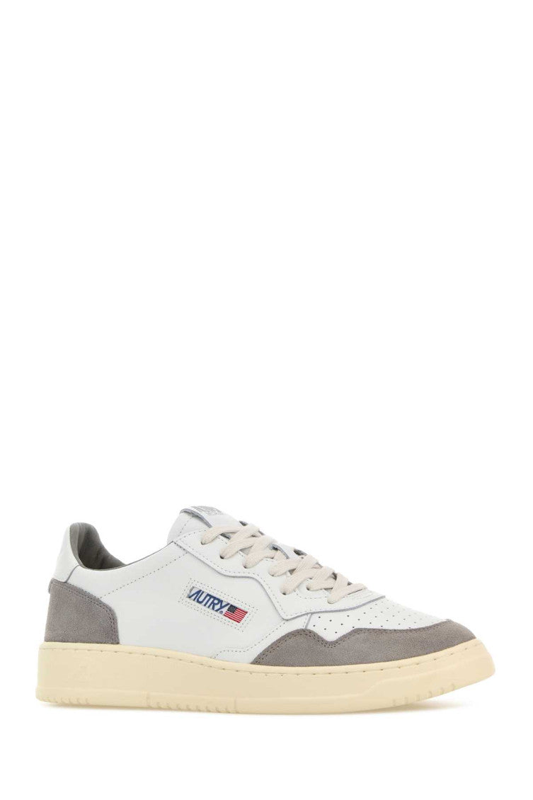 White  Color Block Sneakers 2