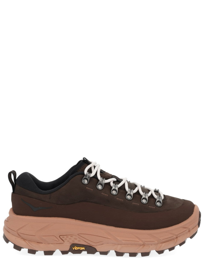 Brown Solid Lace Up Sneakers 1