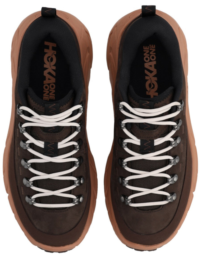 Brown Solid Lace Up Sneakers 3