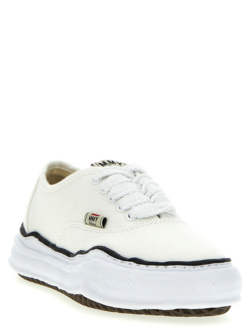 White Solid Lace Up Sneakers 2