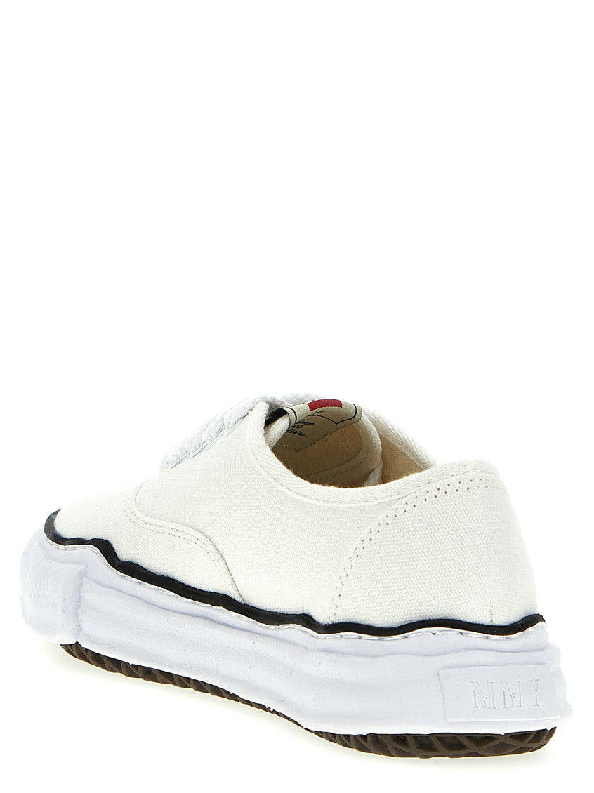 White Solid Lace Up Sneakers 4