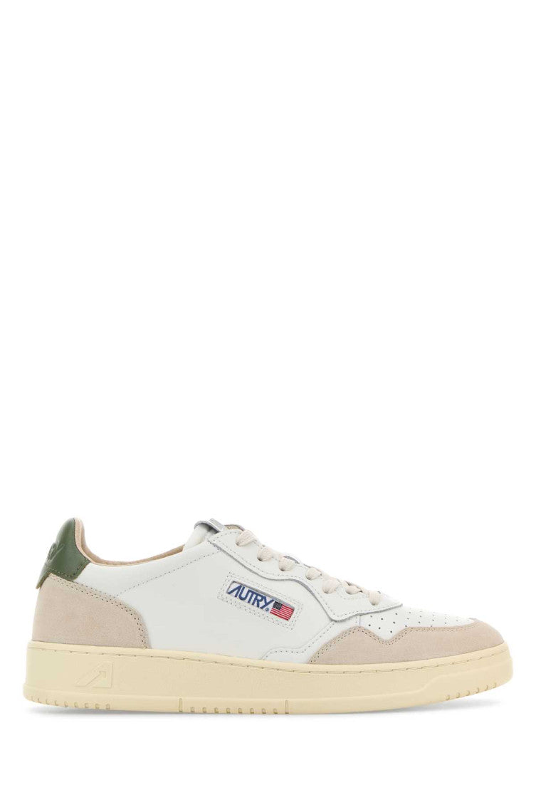 White Color Block Sneakers 1