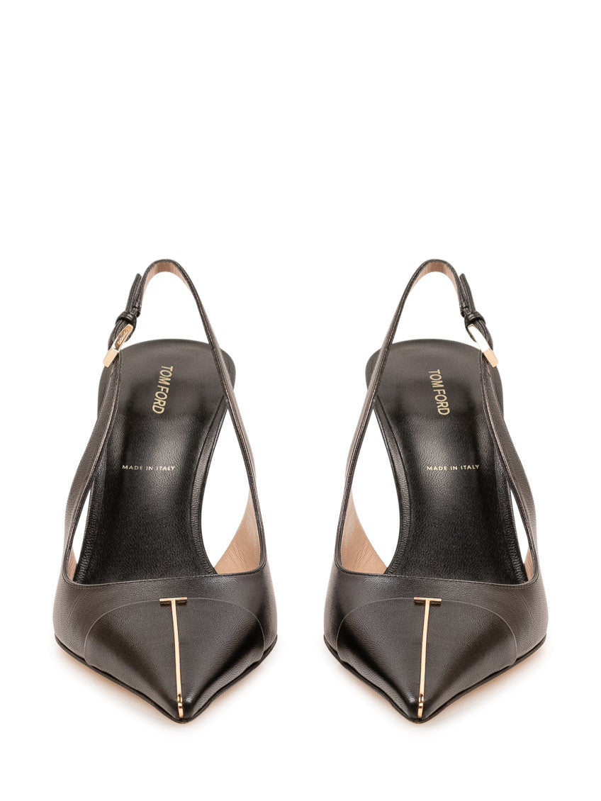 Black Solid Buckle Pumps 3