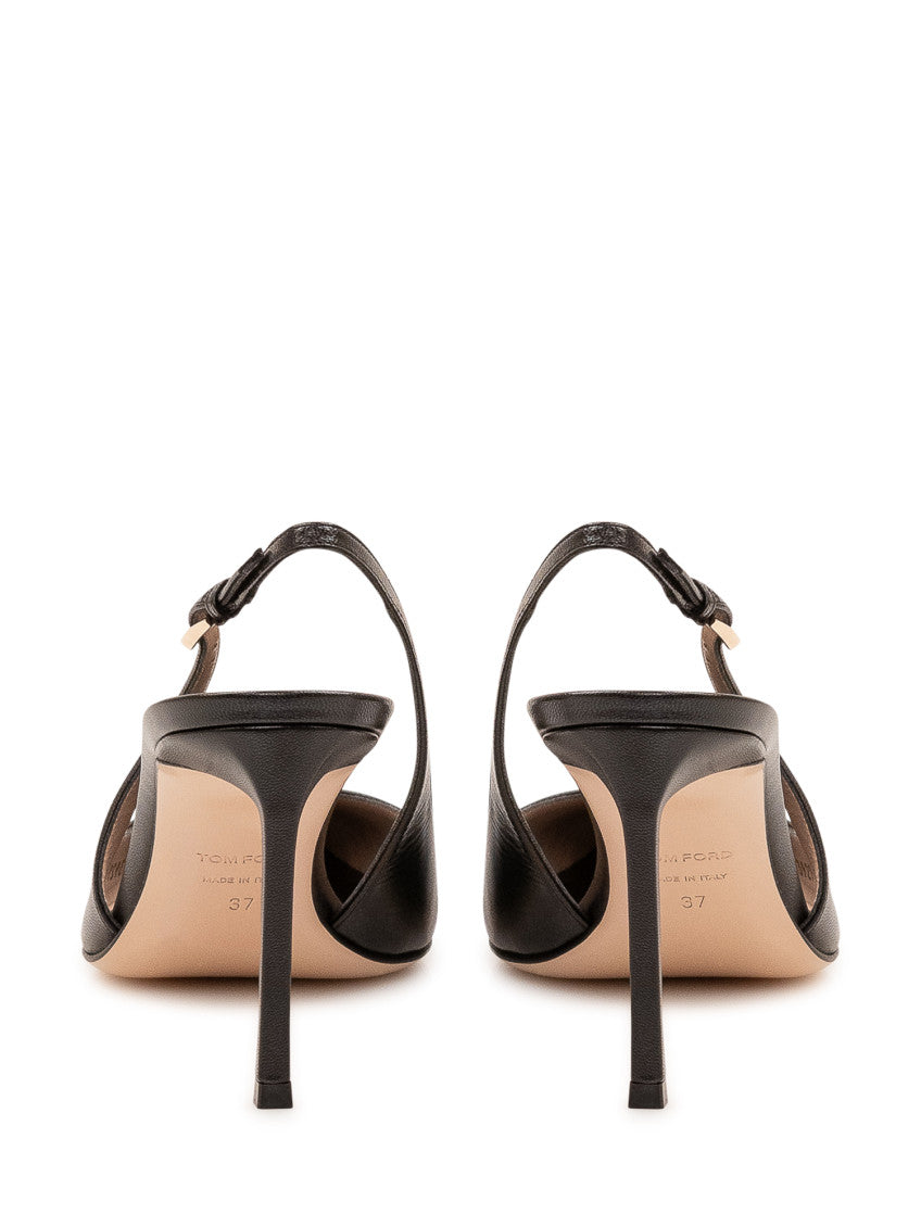 Black Solid Buckle Pumps 4