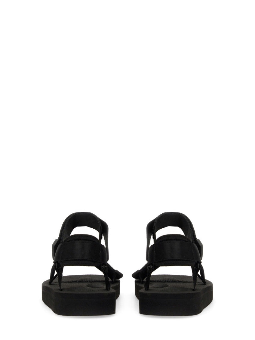 Black Logo Sandals 6