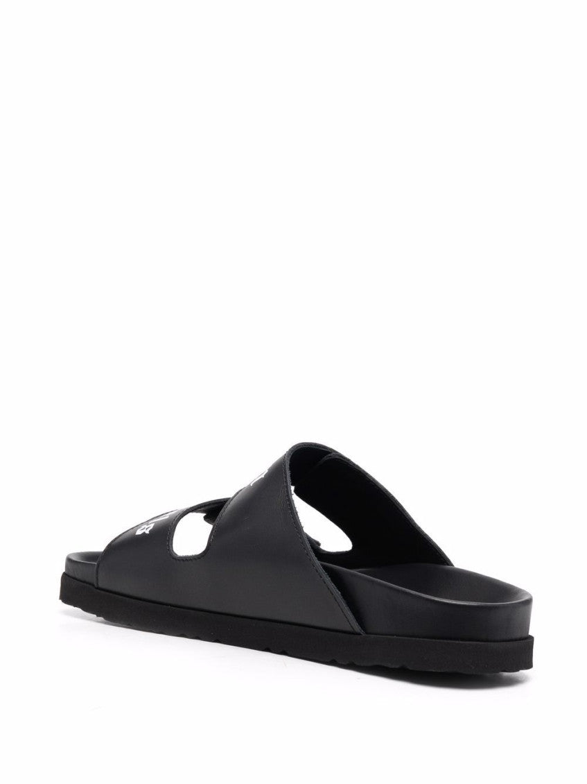 Black Logo Double-Strap Sandals 6