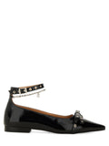 Black Ankle Strap Ballet Flats 1