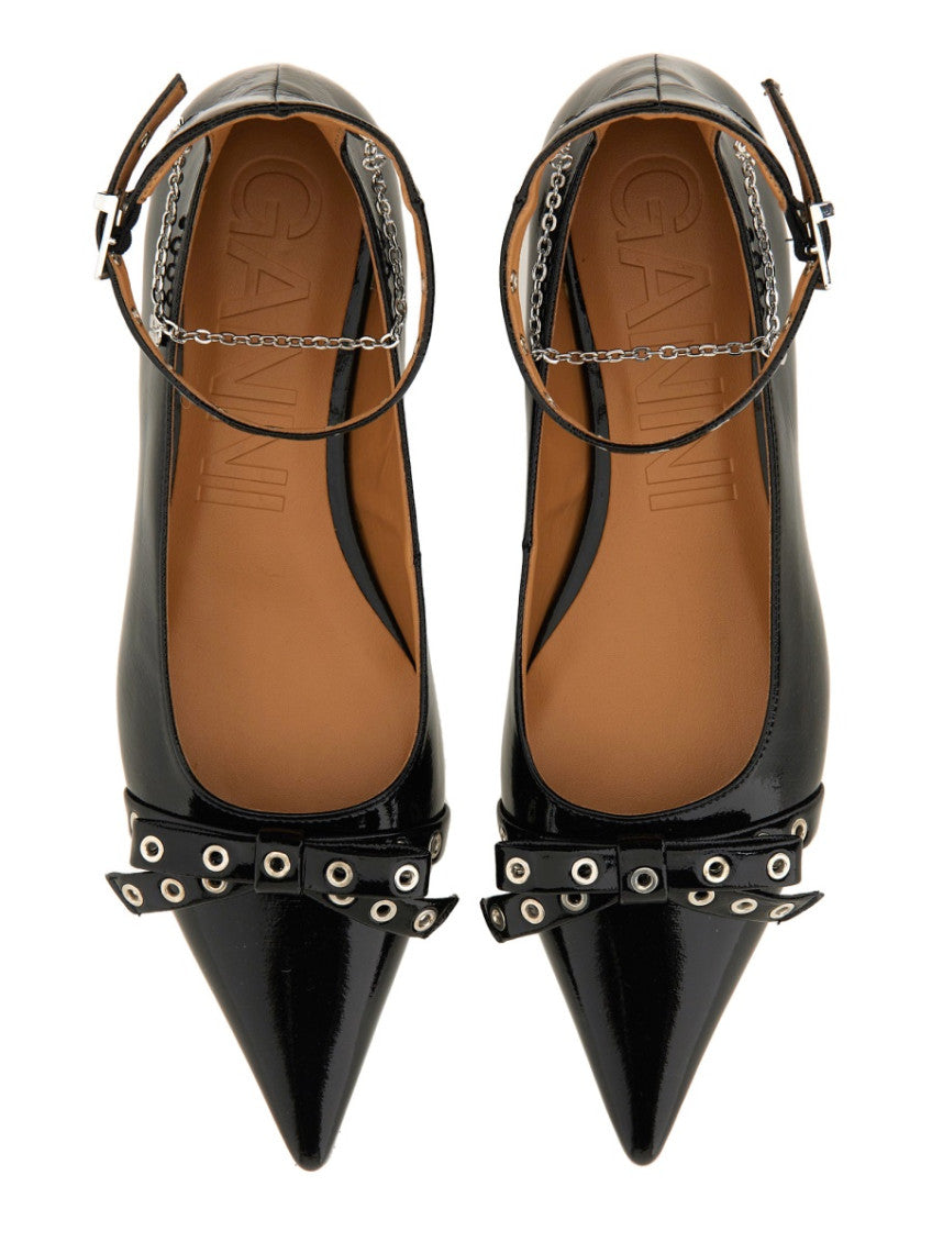Black Ankle Strap Ballet Flats 3