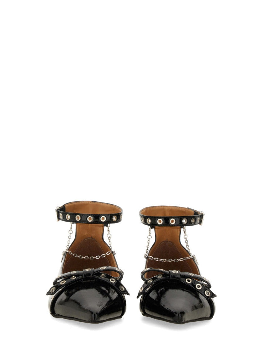 Black Ankle Strap Ballet Flats 4