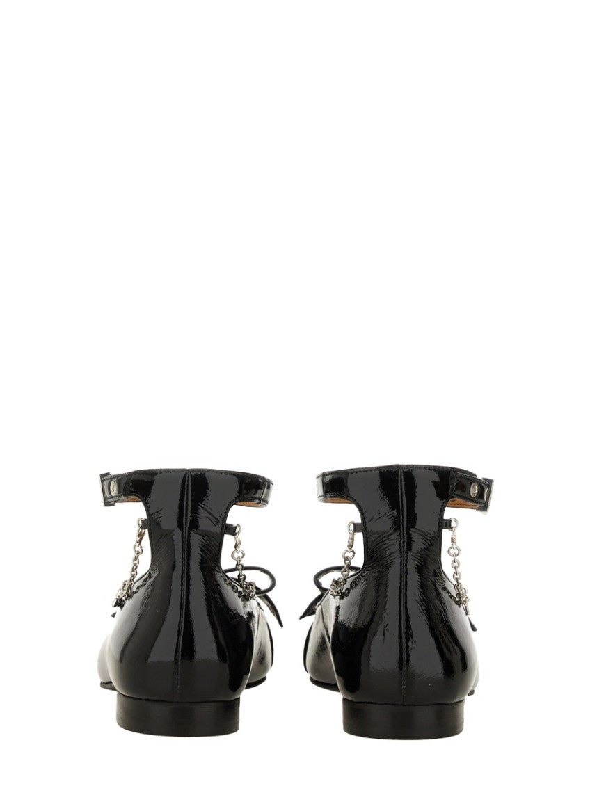 Black Ankle Strap Ballet Flats 5