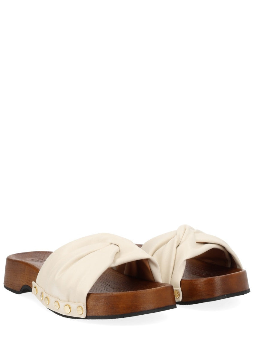 White Studded Sandals 2