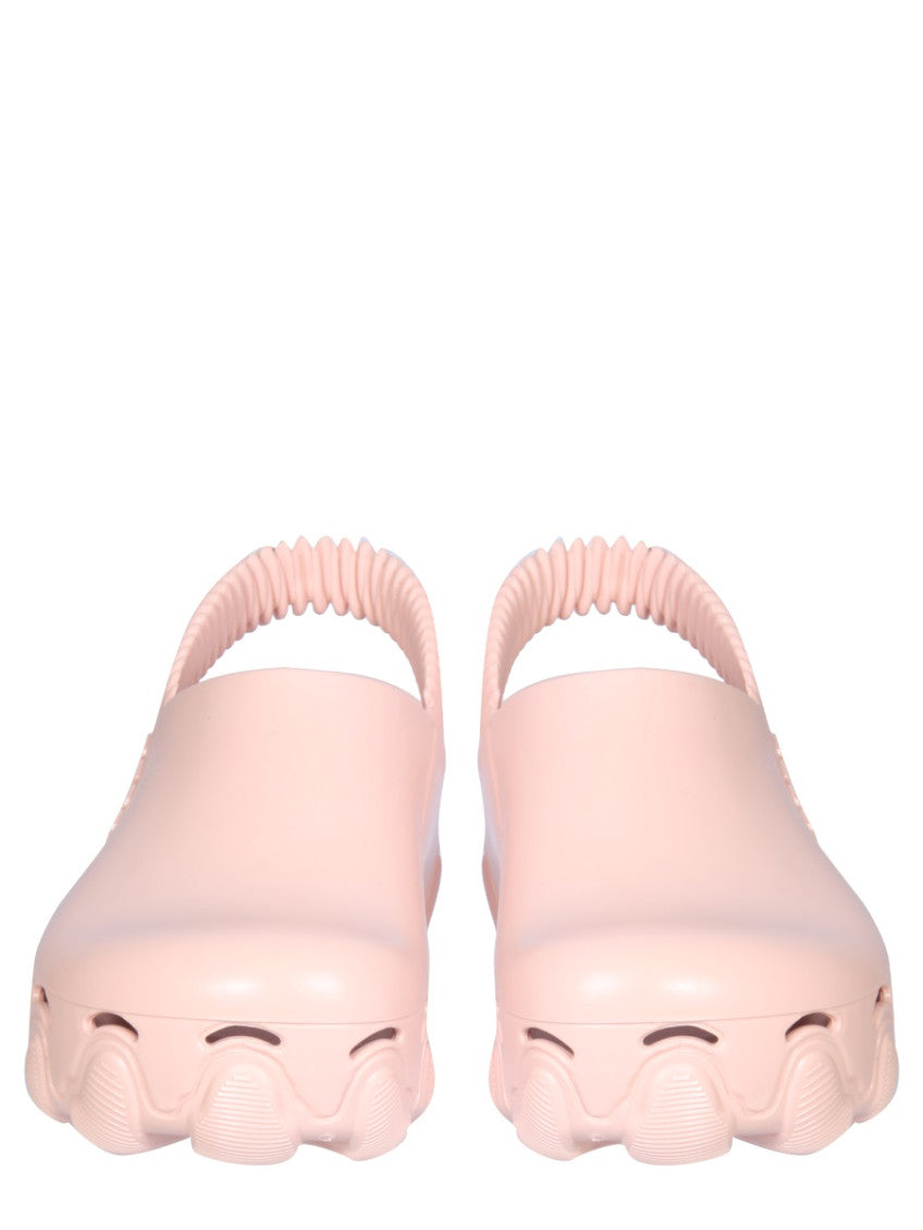 Pink Solid Baseboard Sandals 2
