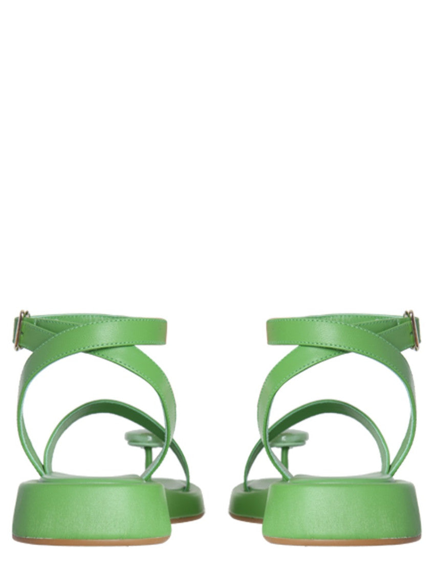 Green Solid Sandals 3