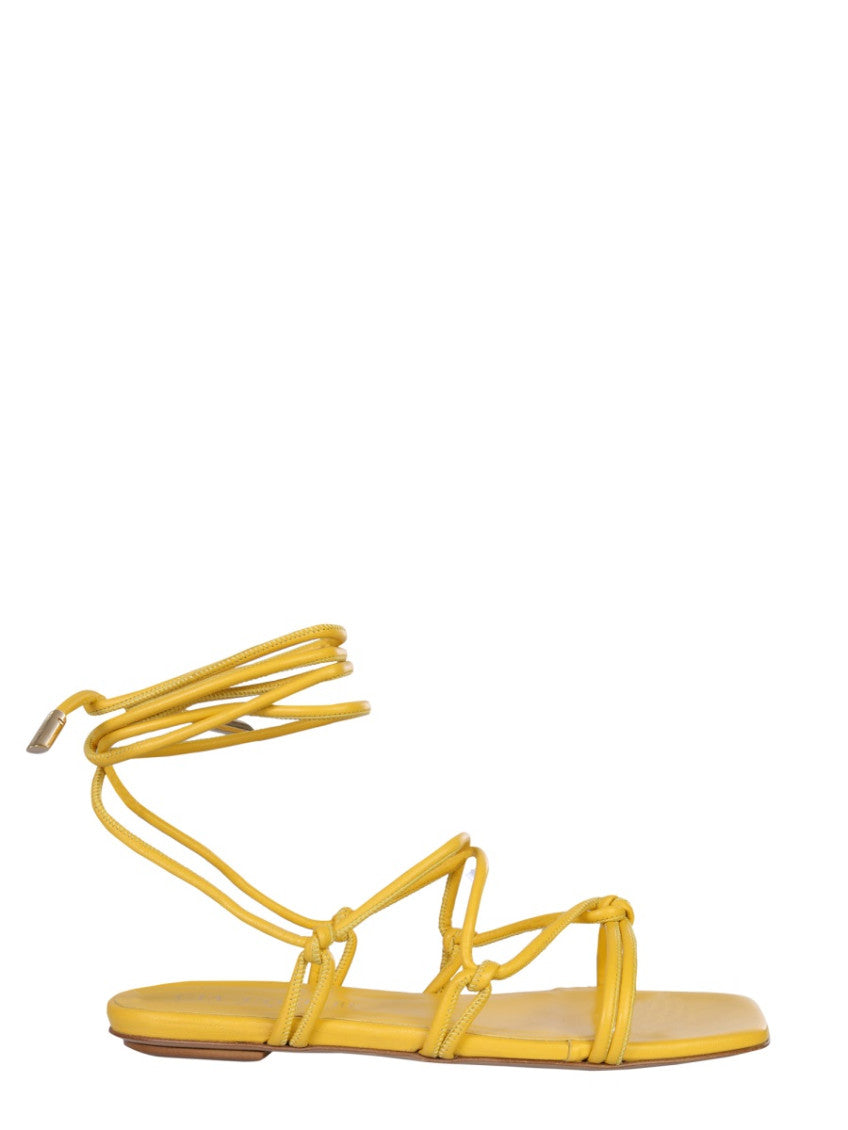 Yellow Solid Bella Sandals 1