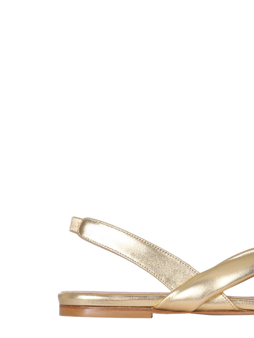 Gold Solid Bora Sandals 2
