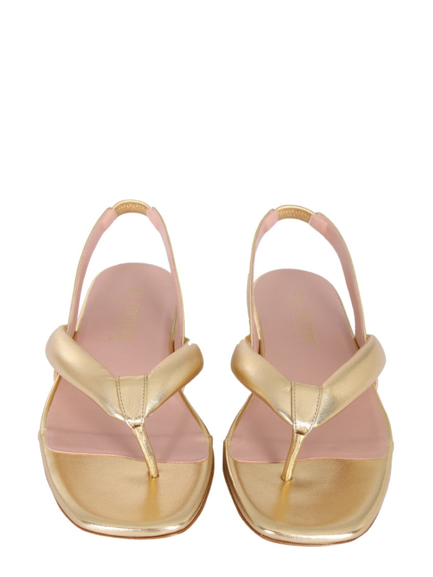 Gold Solid Bora Sandals 3
