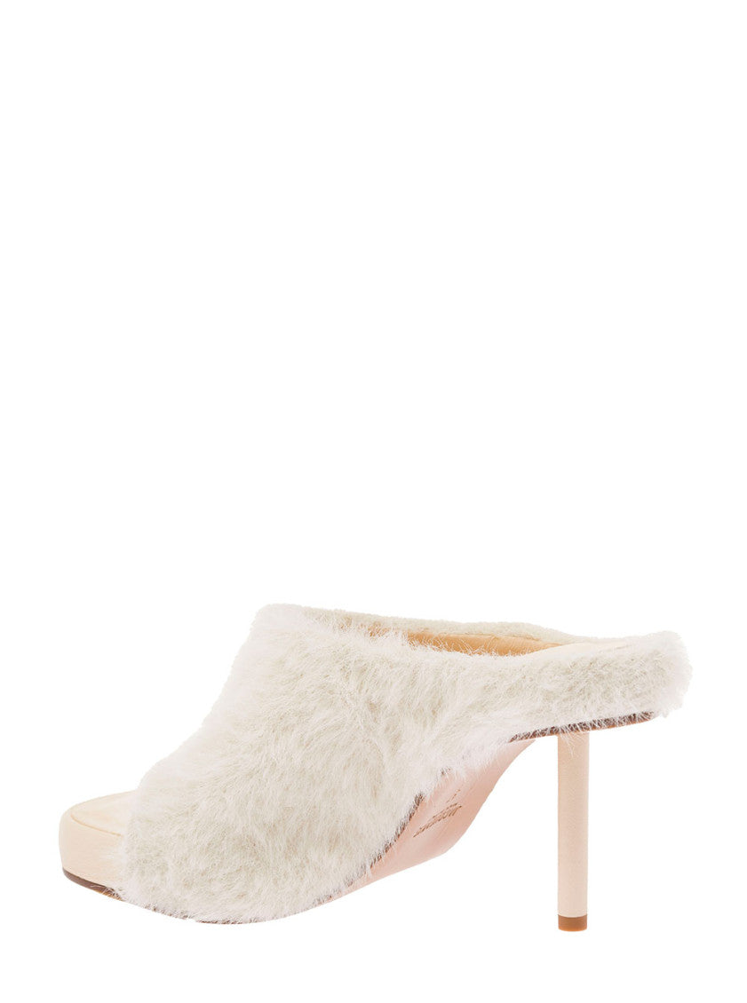 White Solid Slip On Sandals 3