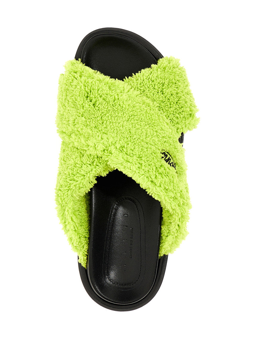 Green Slip On Sandals 3
