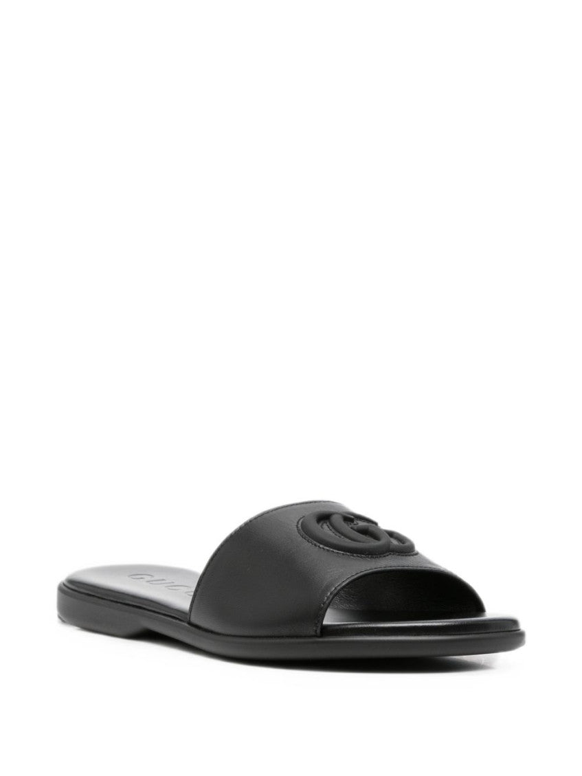 Black Logo Flats 2