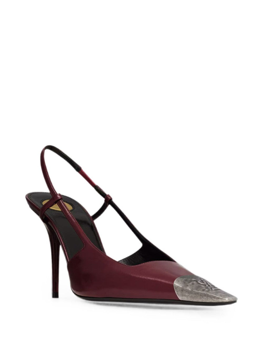 Maroon Slingback Pumps 2