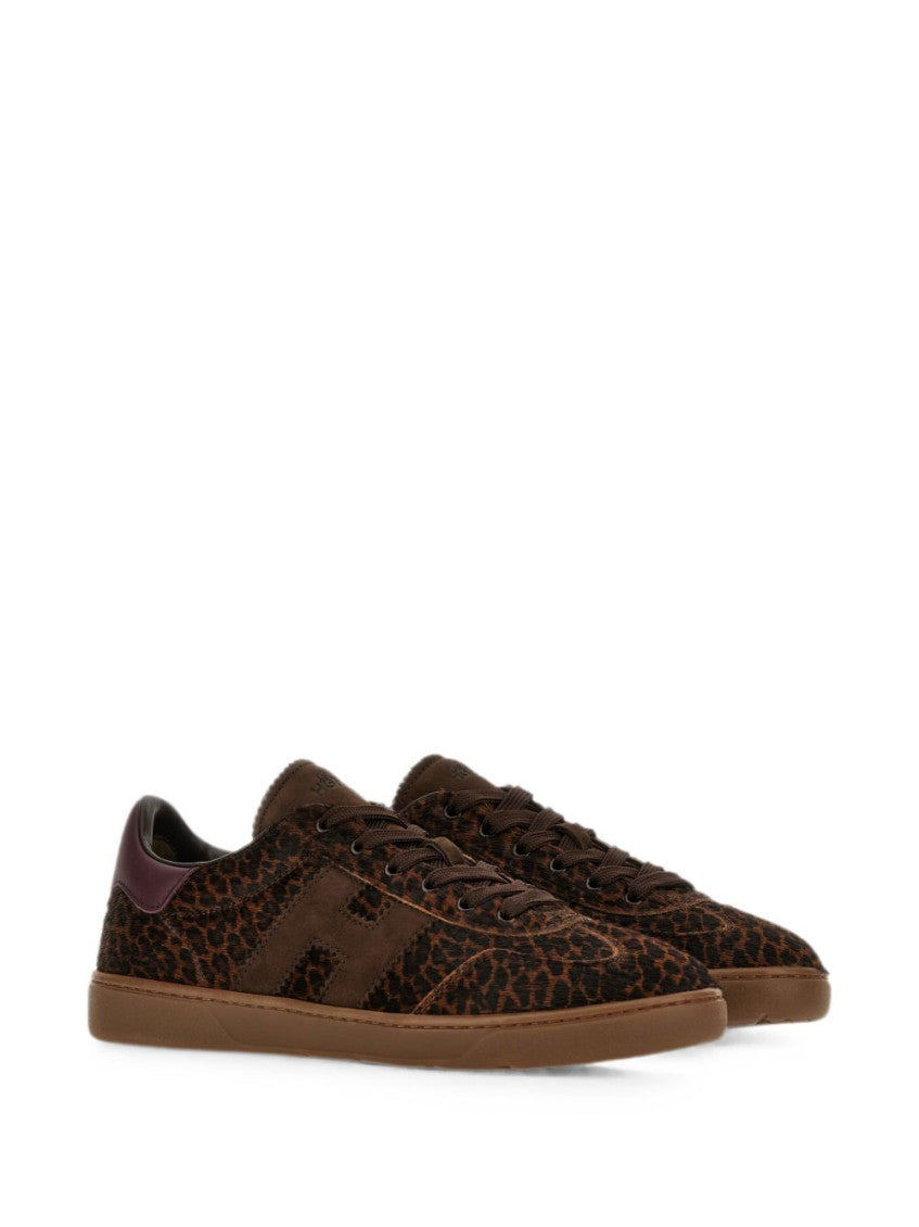 Leopard Print Lace Up Sneakers 2