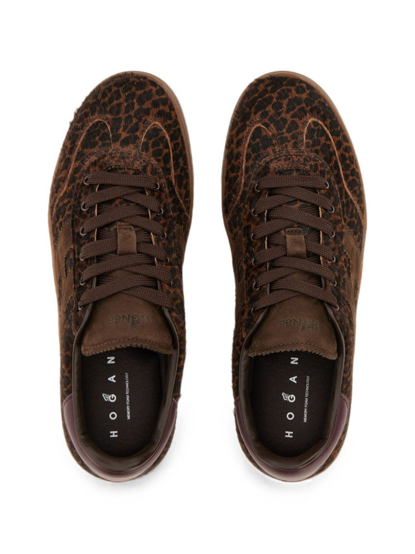 Leopard Print Lace Up Sneakers 3