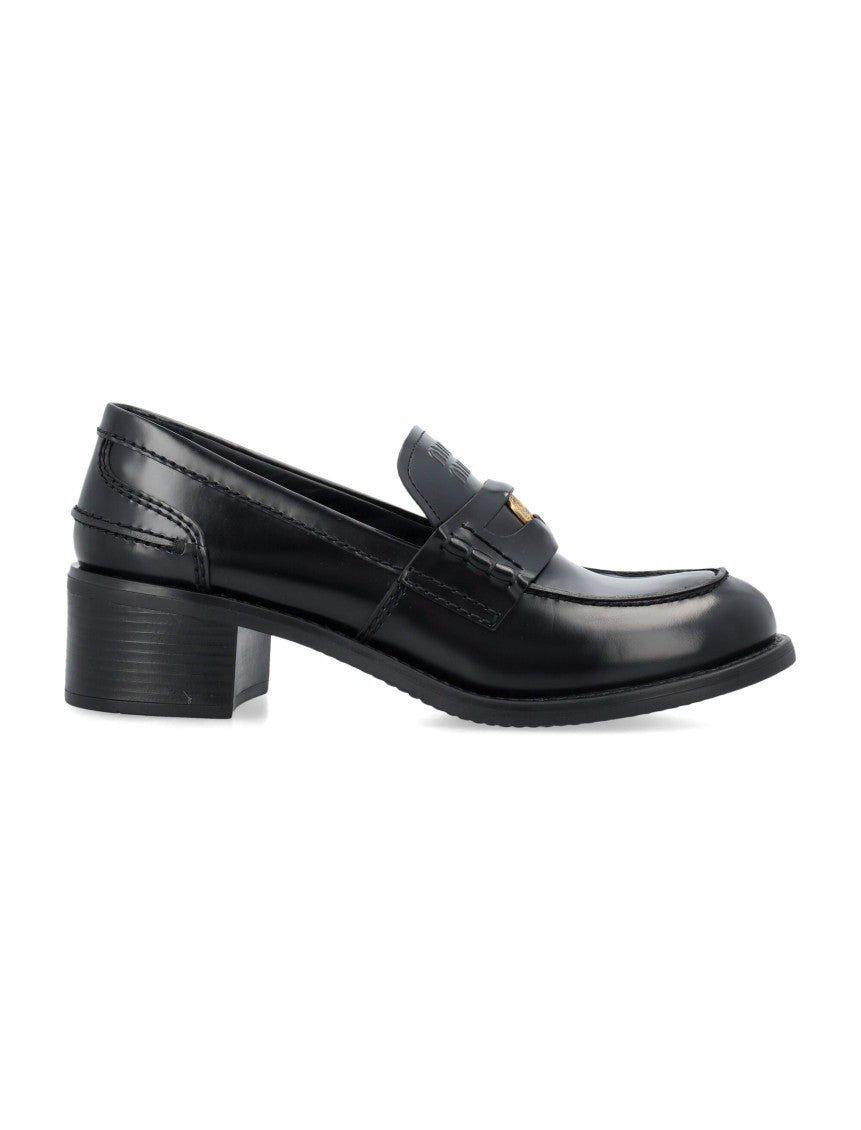 Black Logo Loafers 1