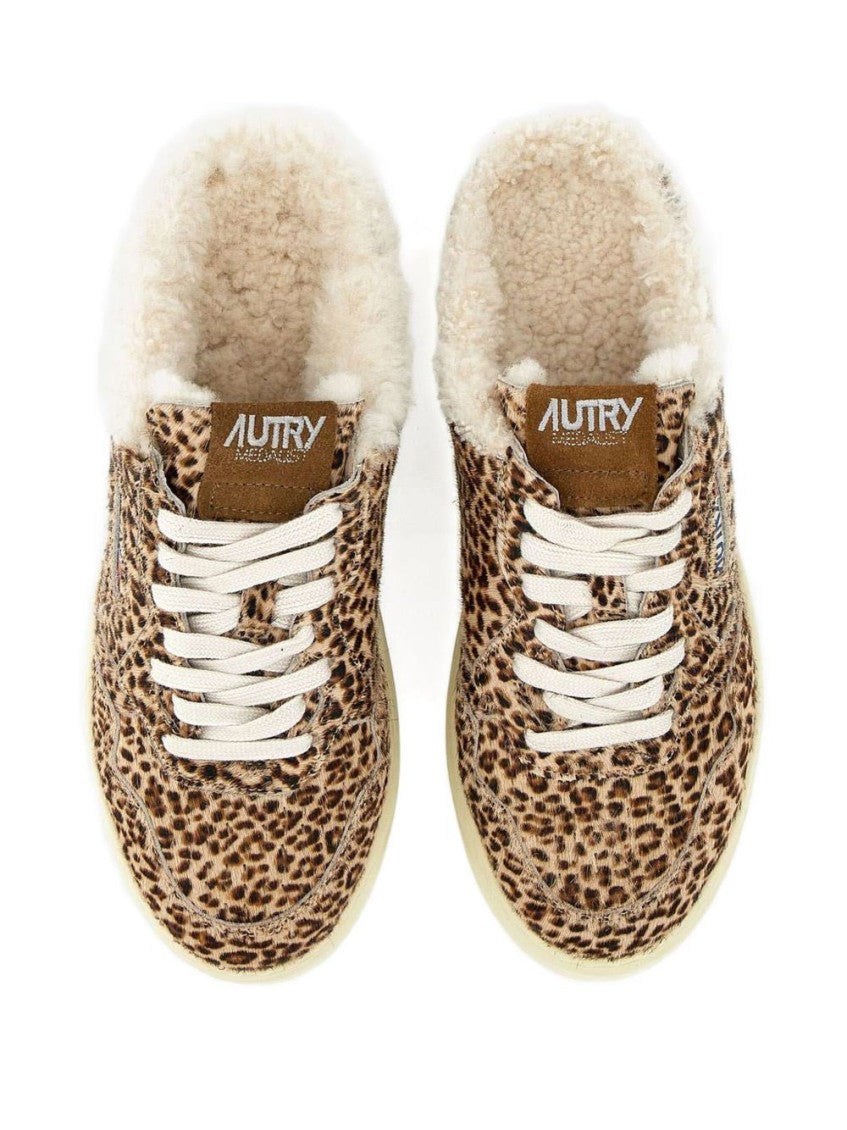 Leopard Print Lace Up Sneakers 3