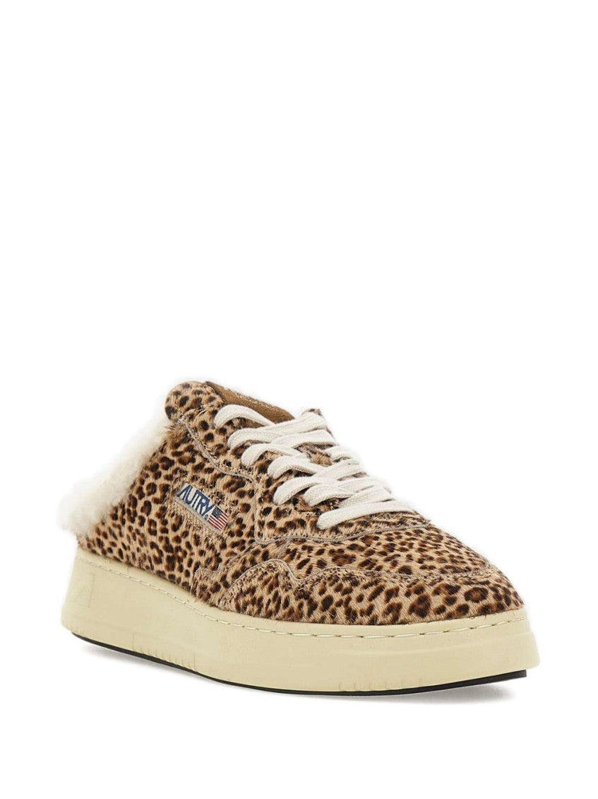 Leopard Print Lace Up Sneakers 4