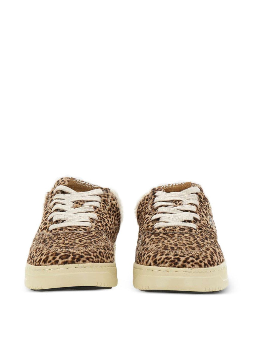 Leopard Print Lace Up Sneakers 5
